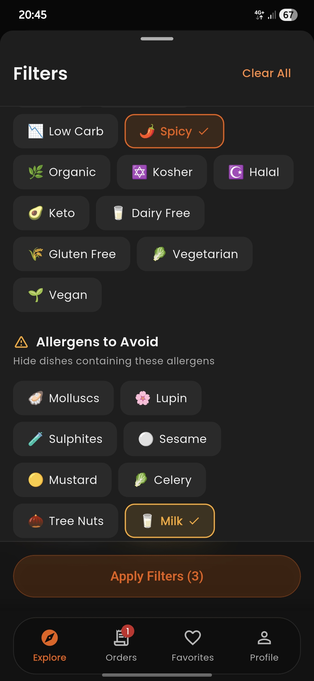 Allergen filtering
